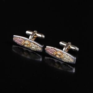 Vintage Wine Grape Gold Tone Cufflinks